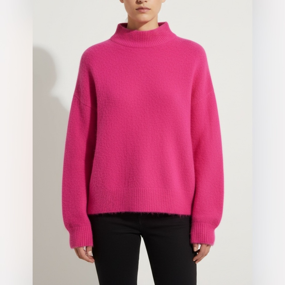 Vintage Rafeal Rabbit Hair Mock neck Pullover Sweater. Size L